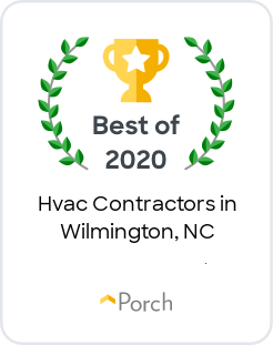 Porch Award Badge| Best of 2020 HVAC Contractors in Wilmington, NC