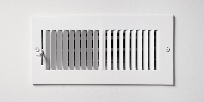 Air vent in wall